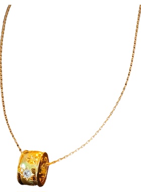 钛钢不掉色锆石星芒项链轻奢高级