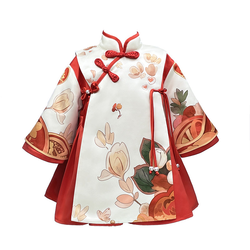 兰时风鸢女童新中式国风拜年服