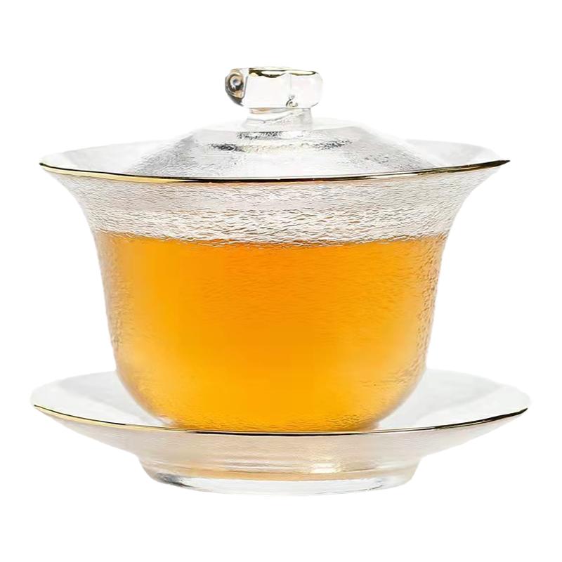 日式盖碗三才盖碗耐热玻璃泡茶器