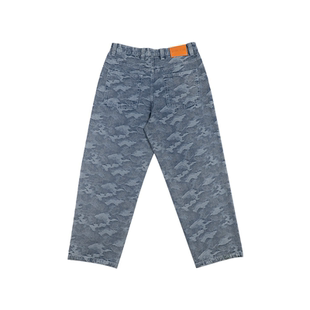 AVENUESON大道之子2025蓝色提花迷彩滑板休闲长裤牛仔裤