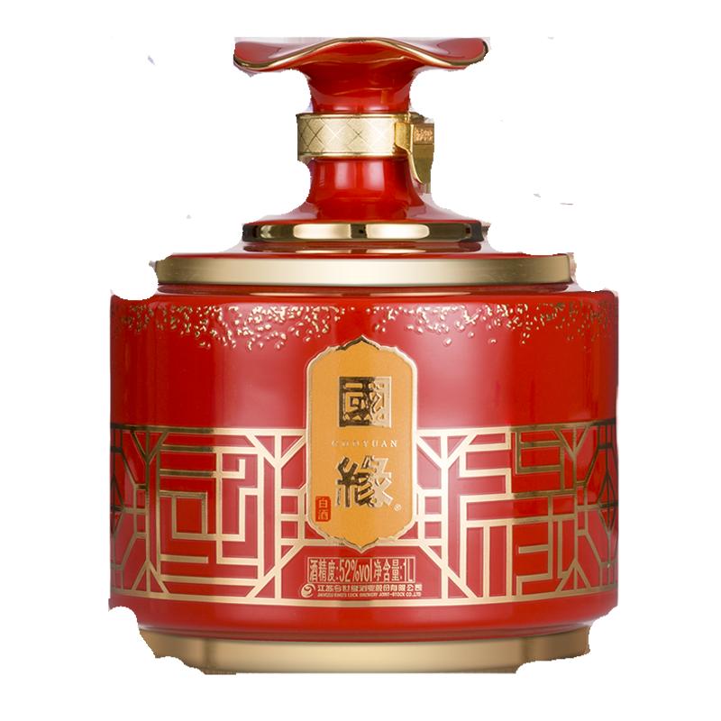 今世缘国缘100白酒52度1L坛装