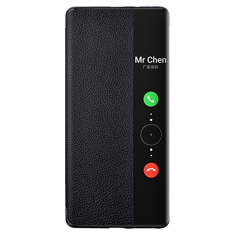 适用华为mate60pro手机壳真皮翻盖式pura90Pro保护套mate50智能全包40Pro+支架奢华mate30翻盖防摔mate70男