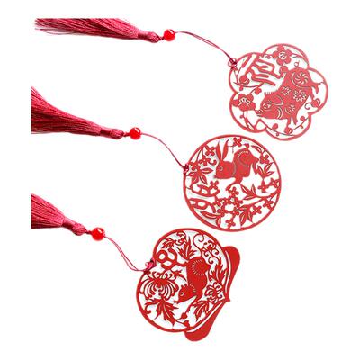 十二生肖古典中国风酉鸡辰龙书签