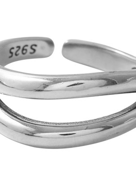 镀银复古ins韩国东大门爱心戒指