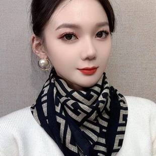 2024秋冬新款 外套 针织密织围巾女高端披肩配裙子旗袍外搭洋气开衫