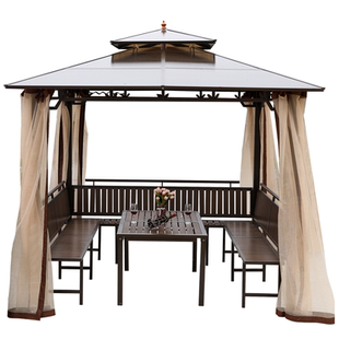 远茂凉亭户外庭院凉棚农村雨棚别墅露天四角亭子室外遮阳棚阳光房