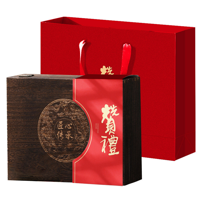 【高档实木糕点礼盒】送长辈大气