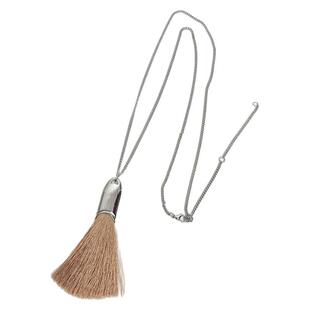 文淇韩国车静媛同款毛刷流苏项链女ins小众设计高级感毛衣链配饰