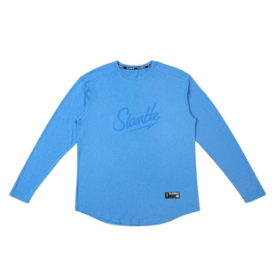 SLAMBLE秋季新款字母印花运动长袖t恤男速干训练投篮服上衣