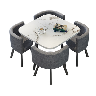 洽谈桌椅组合简约北欧小户型餐桌售楼处接待桌椅休息区休闲小圆桌