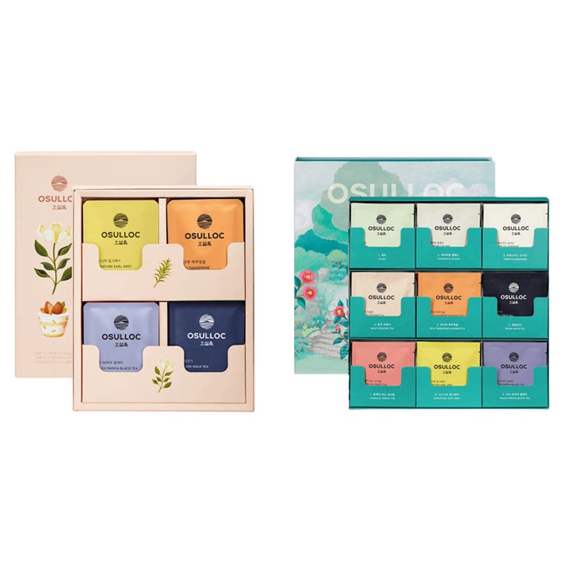 OSULLOC韩国进口组合型花茶礼盒装4袋装进口茶叶可爱茶盒礼盒装