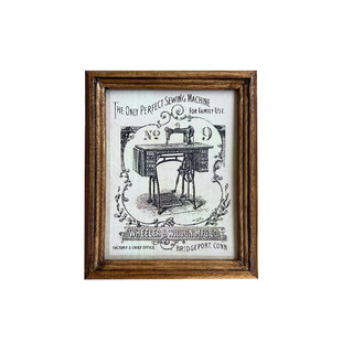 糖小条6分迷你微缩复古装饰画相框模型裁缝铺娃屋摆件blythe娃用