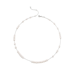 Amberlollipop 淡水珍珠项链女轻奢满天星锁骨链银颈链百搭配饰