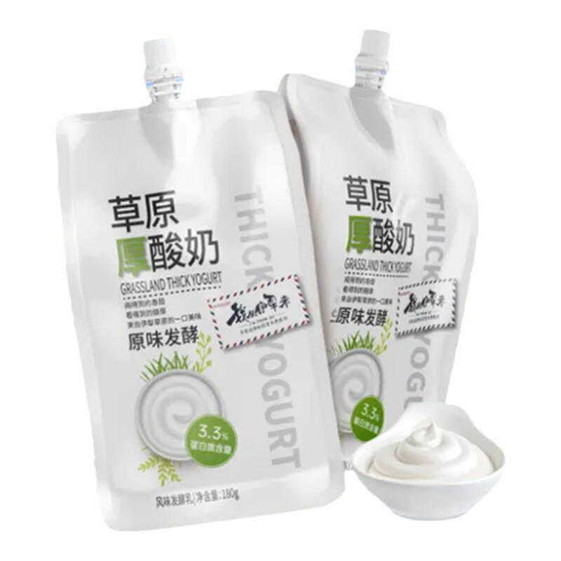 新疆特产我从伊犁来低温酸奶草原厚酸奶180g*12袋