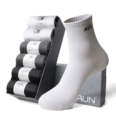 aun运动袜子男中筒袜专业防臭袜