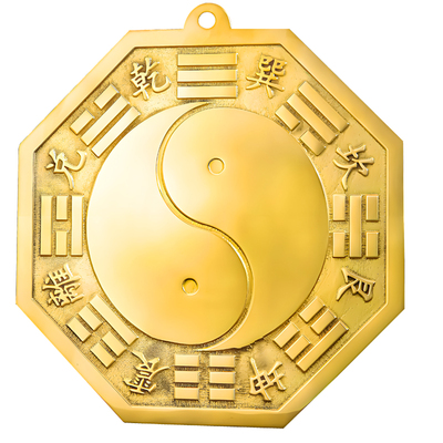 已祝福八卦镜门口凸镜黄铜