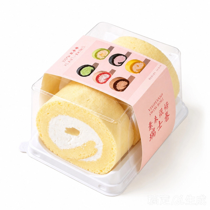 纯素瑞士卷蛋糕无蛋奶多口味