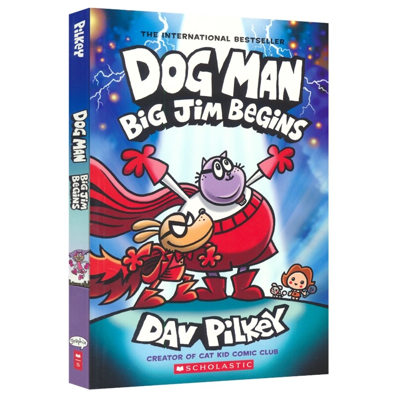 Dog Man 13 Big Jim Begins 神探狗狗的冒险 英文原版儿童漫画书 大汉吉姆的起源 Dav Pilkey 平装 7-12岁小学生爆笑课外读物