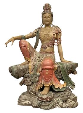 禅意观音菩萨汉博雕塑玻璃钢铸铜
