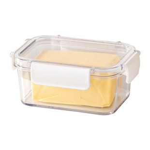 可扣黄油储存盒冰箱芝士片收纳盒分装整理神器密封奶酪储物保鲜盒