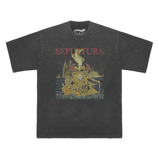 Sepultura Arise埋葬重金属摇滚乐队短袖80S纯棉复古水洗长袖T恤