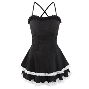 breezeholiday泳衣女泡温泉遮肚显瘦显白聚拢日系女孩连体游泳衣