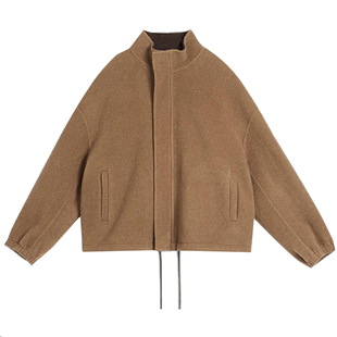 TOFOD 楱巧土司 L*P老钱风空气层小山羊绒双面呢外套廓形短大衣