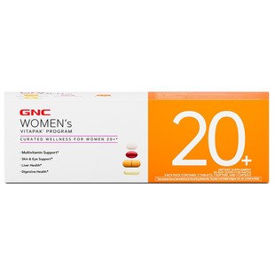 GNC健安喜女士20+每日营养包30袋时光包女多维叶黄素奶蓟消化酶
