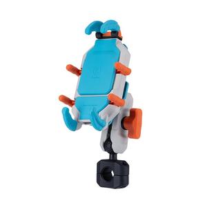 五匹osopro摩托车手机支架电动车导航固定架减震版防盗甲壳海湾蓝