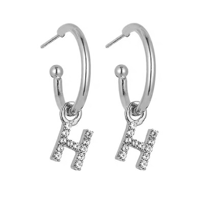 6件套！爆款H字母耳环女纯银小巧精致高级耳扣2924年新款网红耳饰