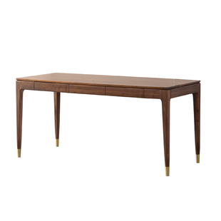 全实木书桌学习桌北美黑胡桃木樱桃木白橡木原木色现代学生写字台