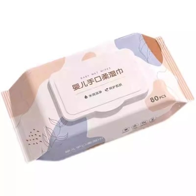 特厚婴儿湿巾带盖珍珠纹湿巾新生儿手口屁专用特价成人家用湿纸巾