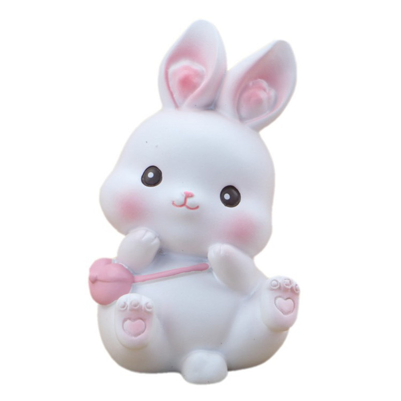 呆萌小兔子摆设漂亮车内生日蛋糕