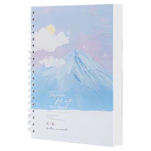 四方伙伴线圈本横线笔记本子B5简约线圈大学生初中生高中生专用考研活页扣环记事本办公会议记录本记账手账本