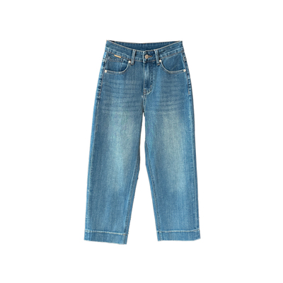 本期重点！四面弹高腰九分牛仔裤