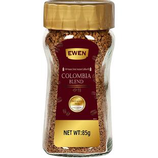 【进口】意文馥香冻干速溶咖啡85g*1瓶纯黑咖啡粉提神防困下午茶