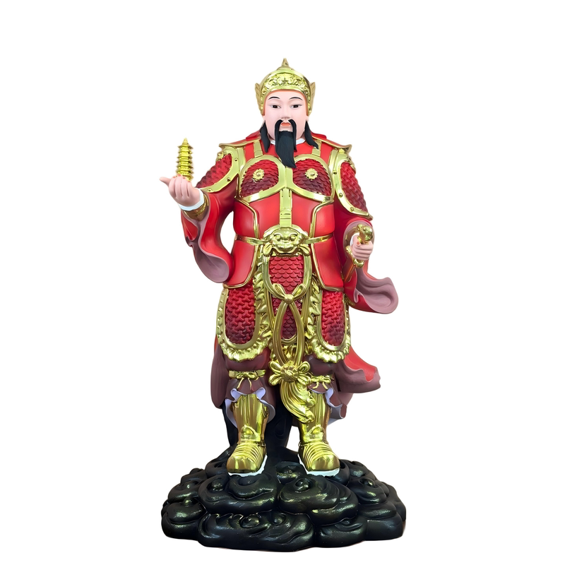 托塔李天王神像李靖李将军哪吒父亲供奉树脂摆件
