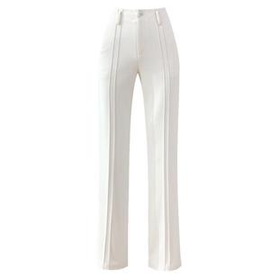 窄版直筒微喇裤女2026新款春秋垂感拖地中线喇叭裤女高腰显瘦长裤