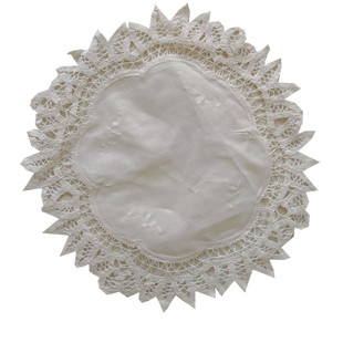 文艺~花边外贸出口老货手工绣花百带丽镂空纯棉餐垫桌巾盖布桌旗