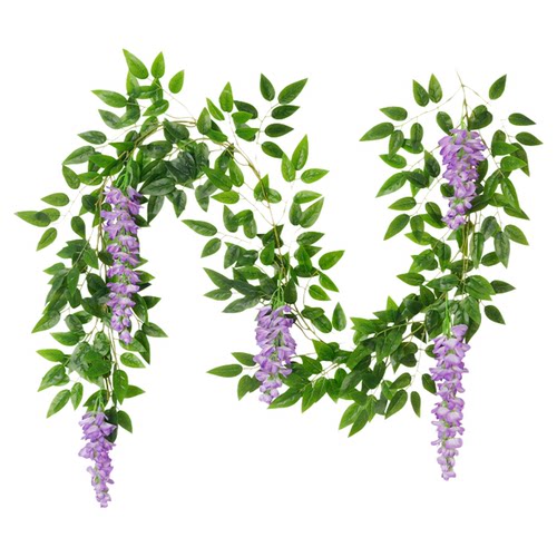 仿真紫藤花豆花串紫罗兰塑料绢花装饰藤蔓植物吊顶花婚庆假花藤条