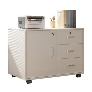 文件柜资料柜办公室置物柜木质矮柜带锁收纳柜子储物柜办公桌边柜