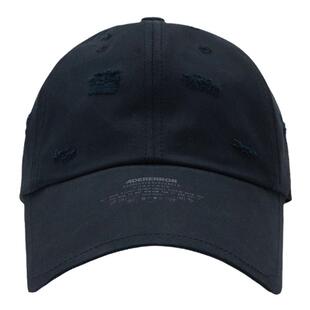 ADERERROR 24SS Sore 棒球帽潮流百搭四面缝线标签印画刺绣帽子黑