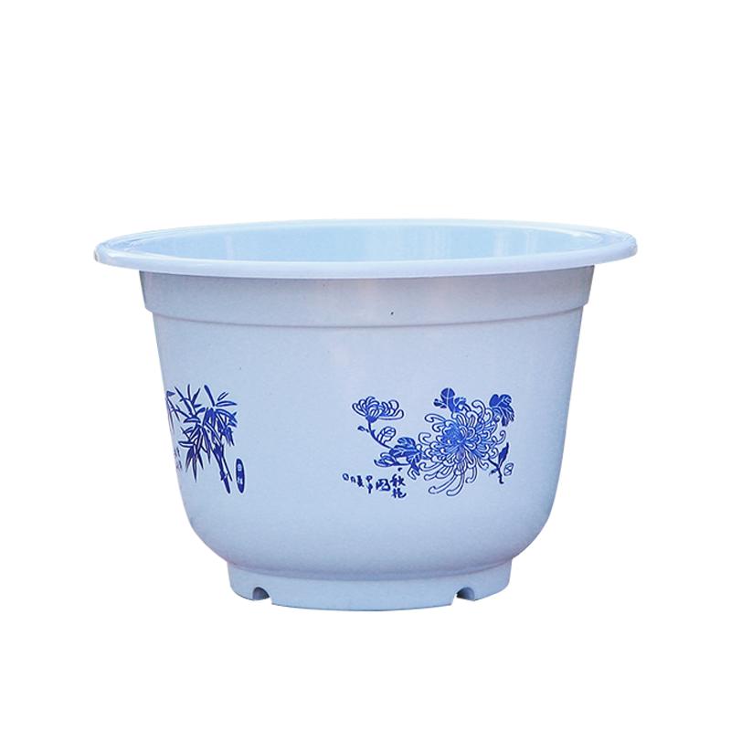 無孔水培荷花盆綠植睡蓮盆栽特大塑料加厚仿陶瓷銅錢草碗蓮盆缸