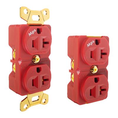 Mps线材BX-3紫铜镀金发烧音响两座美标电源接线排插86面板插座