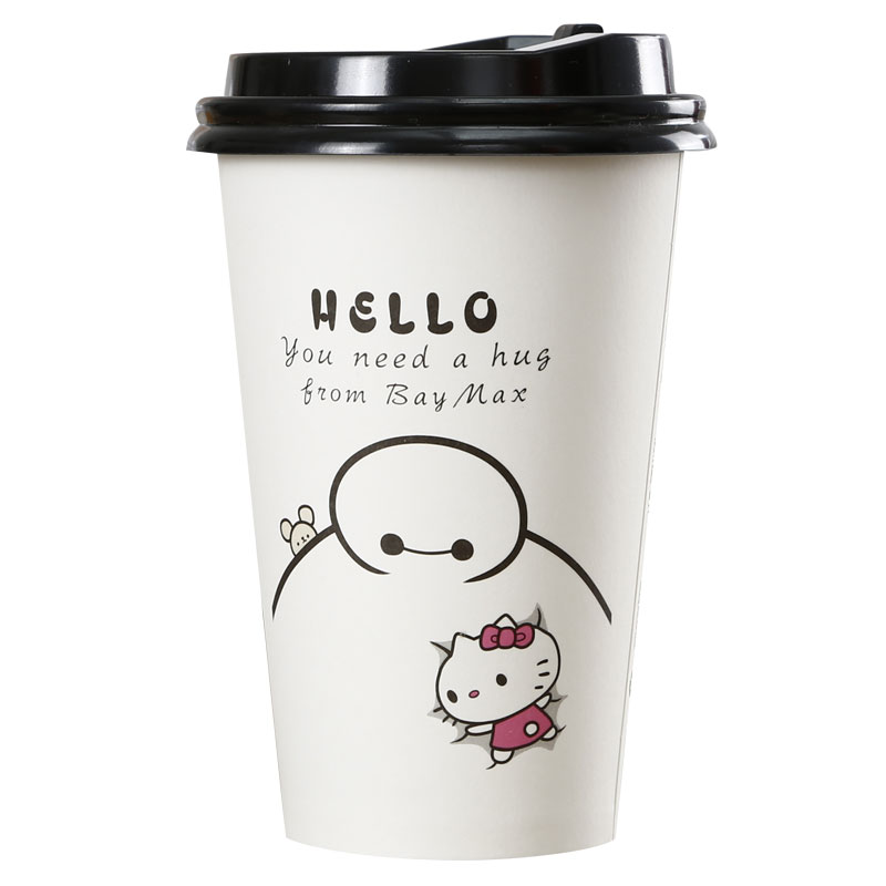 一次性带盖加厚奶茶外卖纸杯