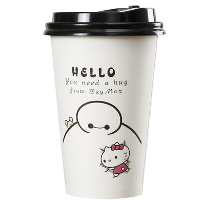 一次性带盖加厚奶茶外卖纸杯