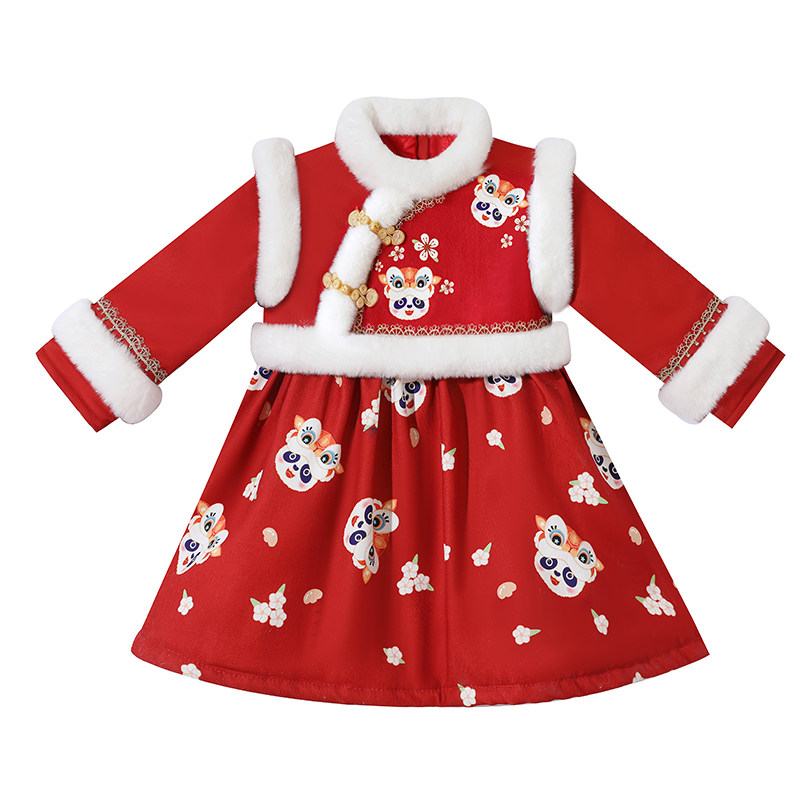 女童拜年服冬季过年服