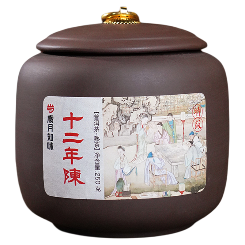 岁月知味十二年陈特级宫廷普洱茶熟茶散茶易武熟普古树茶叶送礼