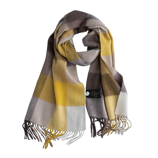 治愈暖冬Cashmere英伦纯山羊绒围巾高端礼盒装格子围脖女冬季新款