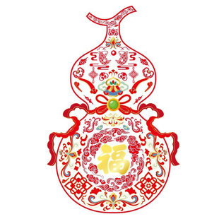 2026春节七彩福葫芦免胶静电窗花贴创意福字玻璃门贴新年装饰贴纸